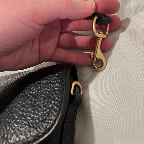 Dooney & Bourke Black Crossbody with Black/Green Tassle *EUC* - Picture 9 of 11